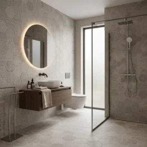 Sintesi Framework Concrete Beige Hexagon pločice 60x120 cm mat beton dekor