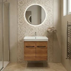 Pino Art Luxor 60 cm lavabo sa ormaricem sa vratima drvo