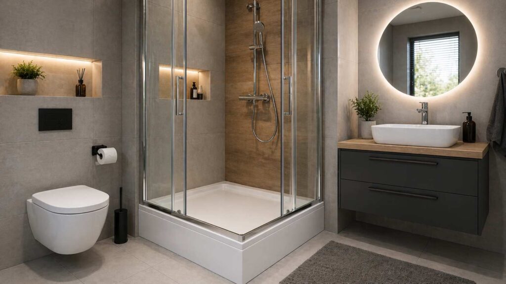 Visoka standardna tus kada u modernom kupatilu