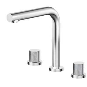 Rosan S2 slavina za lavabo visoka dvoručna (230309) Rosan S2 visoka dvoručna slavina za lavabo sa tri otvora u hrom završnoj obradi
