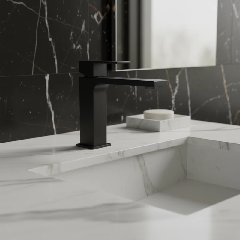 PEŠTAN Fluenta QL slavina za lavabo crna