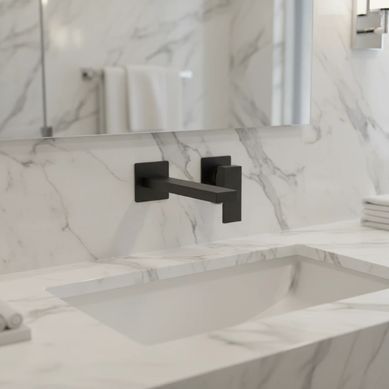 PEŠTAN Fluenta QW ugradna slavina za lavabo crna