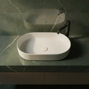 Olympia Smash ovalni nadgradni lavabo 60 × 36 cm beli (SMA42SO60001)
