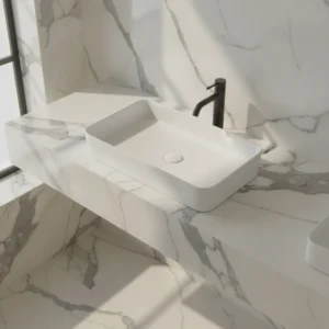 Olympia Smash pravougaoni nadgradni lavabo 65 × 40 cm beli (SMA42RE65001)