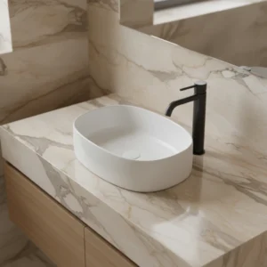 Olympia Wave ovalni nadgradni lavabo 52 × 40 cm beli (WAV42RE50001)