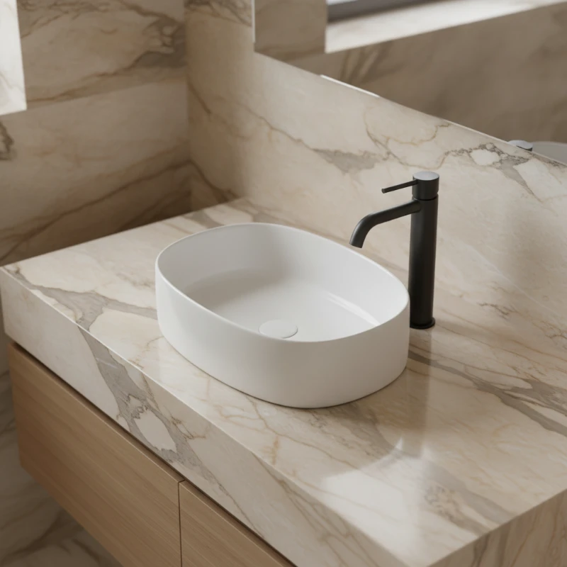 Olympia Wave ovalni nadgradni lavabo 52 × 40 cm beli (WAV42RE50001)