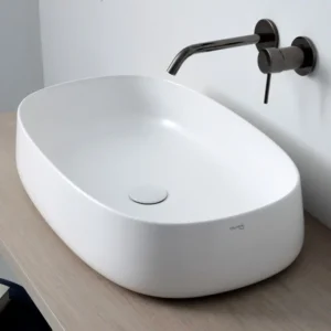 Olympia Wave WAV42RE60001 beli ovalni nadgradni lavabo 62 × 40 cm