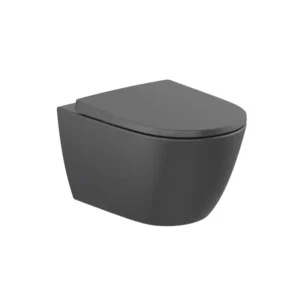 Roca Ona A346687080 konzolna Rimless WC šolja u mat crnoj boji