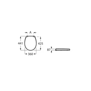 Roca A801C4200U bela Slim SoftClose WC daska sa poklopcem