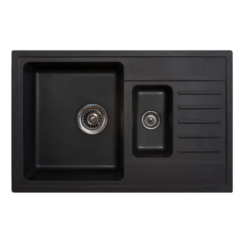 Metalac xQuadro Plus 1.5D granitna sudopera 78x50 cm crna (158549)