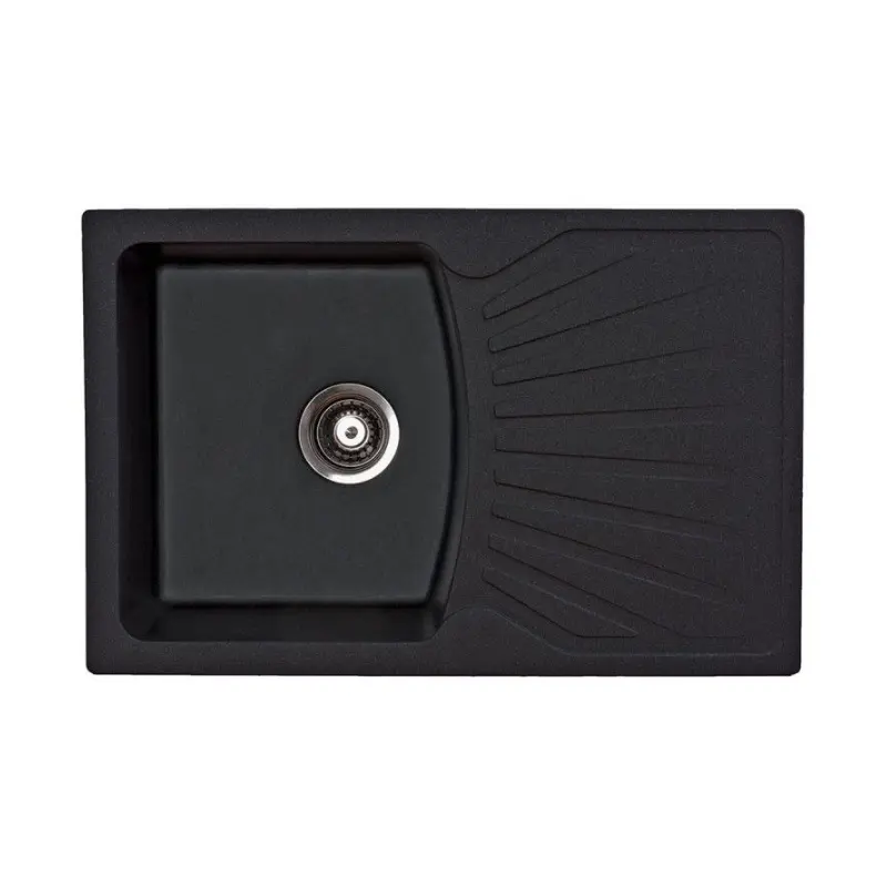 Metalac xQuadro Plus granitna sudopera 77x50 cm crna (137410)