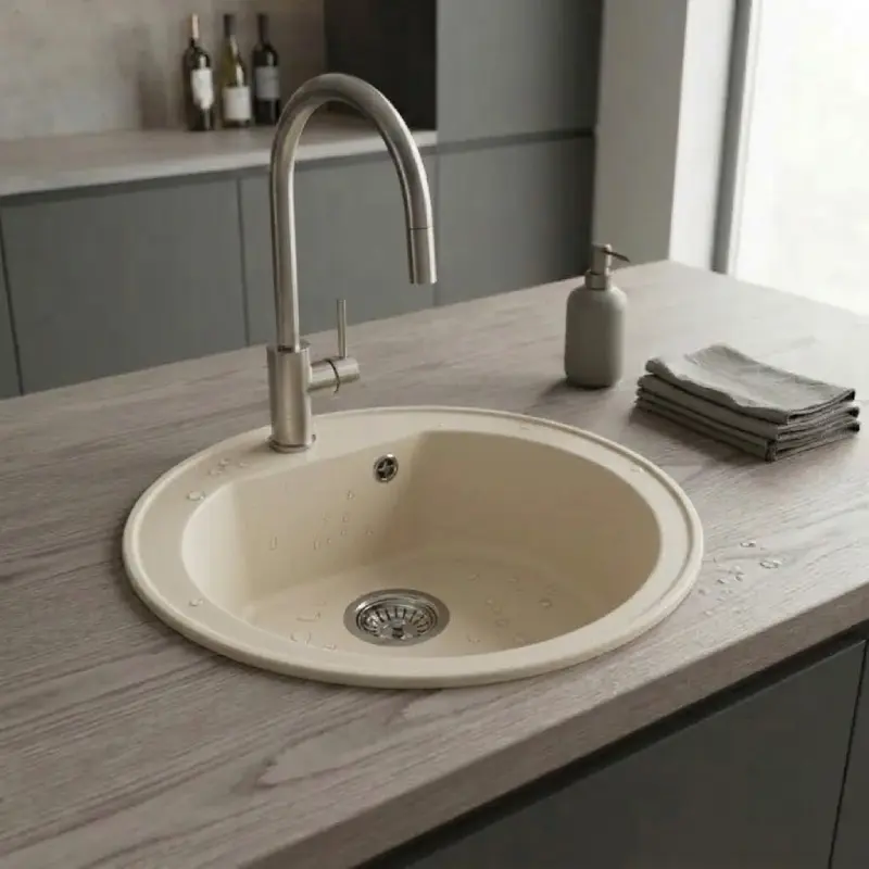 Metalac xVenera 510 granitna sudopera Ø51 cm šampanj (175405) - Slika 2