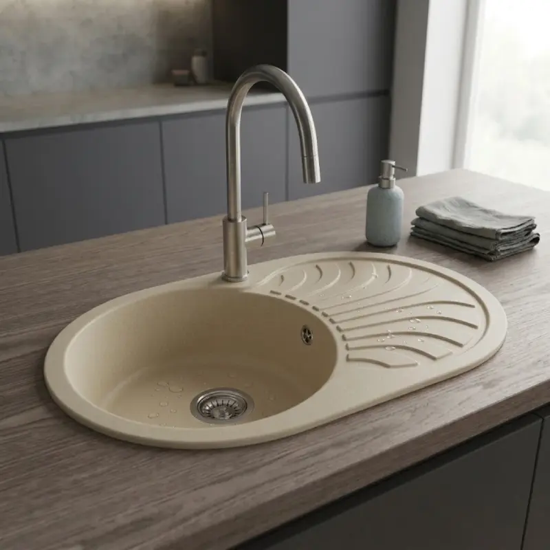 Metalac xVenera Plus granitna sudopera 78x50 cm šampanj (175428) - Slika 2