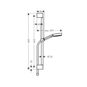 Hansgrohe Pulsify Select S klizna šipka set 24161000