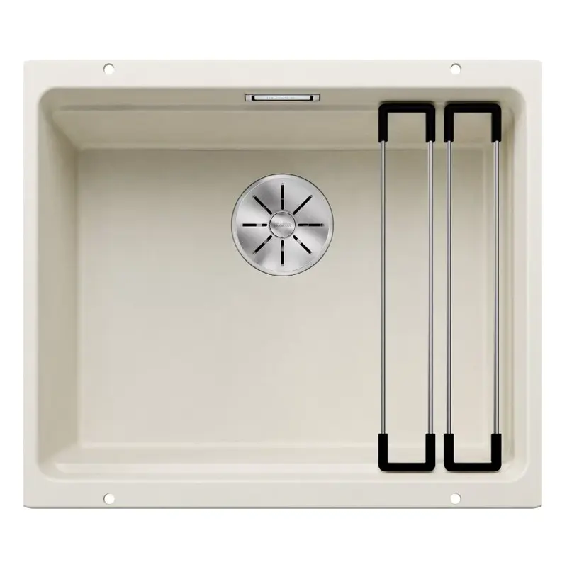 Blanco Etagon 500-U granitna podgradna sudopera nežno bela 53x46 cm sa dve ETAGON inox šine 527075