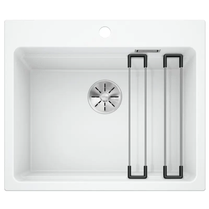 Blanco Etagon 6 granitna ugradna sudopera bela 60x51 cm sa dve ETAGON inox šine 524543