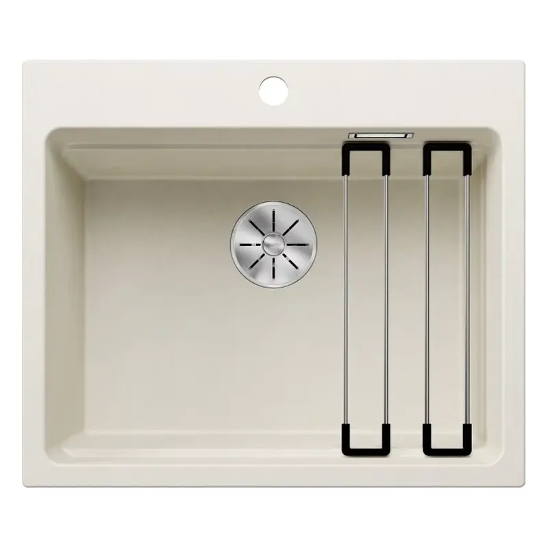 Blanco Etagon 6 granitna ugradna sudopera nežno bela 60x51 cm sa dve ETAGON inox šine 527076