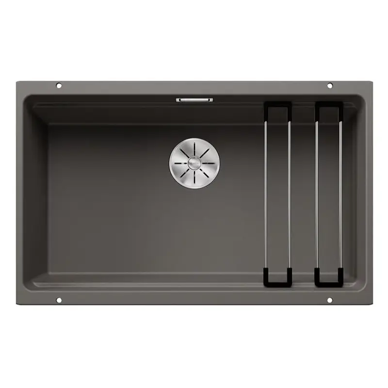 Blanco Etagon 700-U granitna podgradna sudopera vulkan siva 73x46 cm sa dve ETAGON inox šine 527261