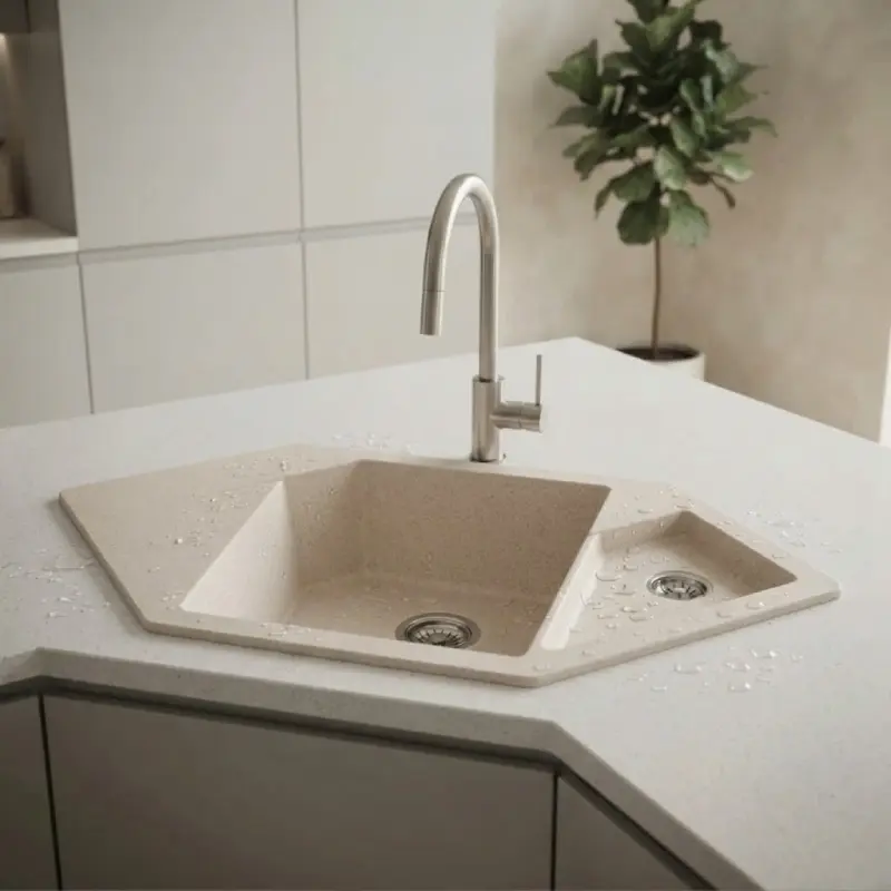 Metalac xDiamond granitna sudopera 96x51 cm bež 190593