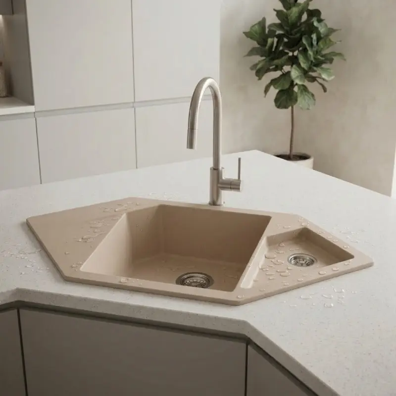 Metalac xDiamond granitna sudopera 96x51 cm šampanj (190589) - Slika 2