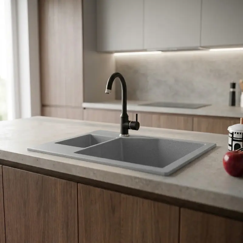Metalac xLinea M 1.5D granitna sudopera 62x50 cm grafit 372995